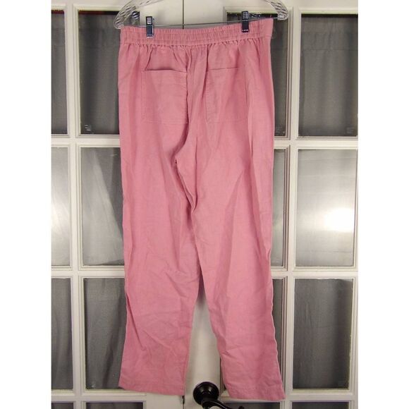 NWT J Crew Womens Bohemian Rose Linen Blend Tie Waist Seaside Pants XS - Picture 2 of 5
